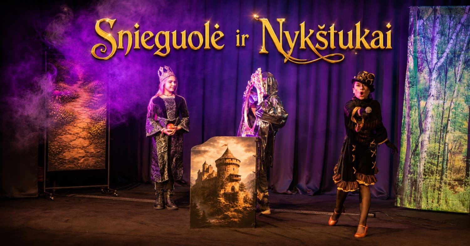Spektaklis vaikams ''Snieguolė ir Nykštukai", renginys Vilniuje