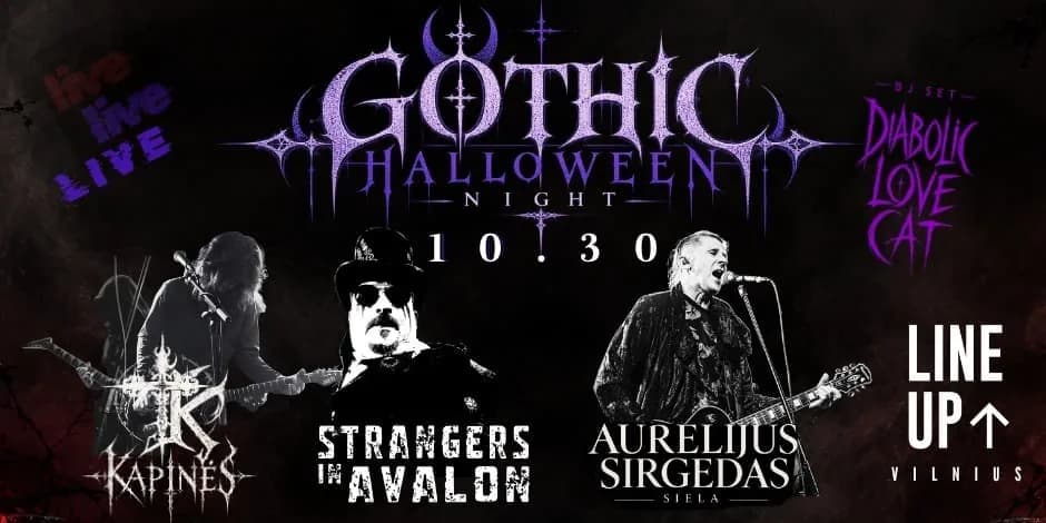 GOTHIC HALLOWEEN NIGHT | LINE UP | 30.10, событие в Вильнюсе