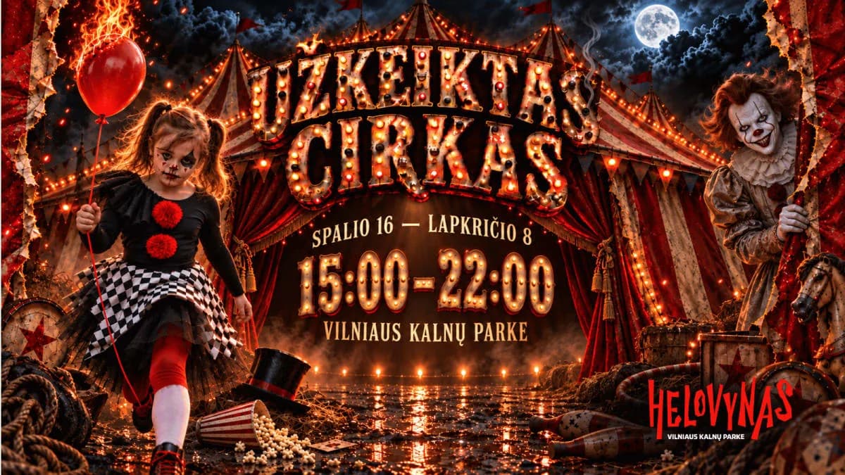 Хэллоуин в Kalnų parkas: «Užkeiktas cirkas», событие в Вильнюсе