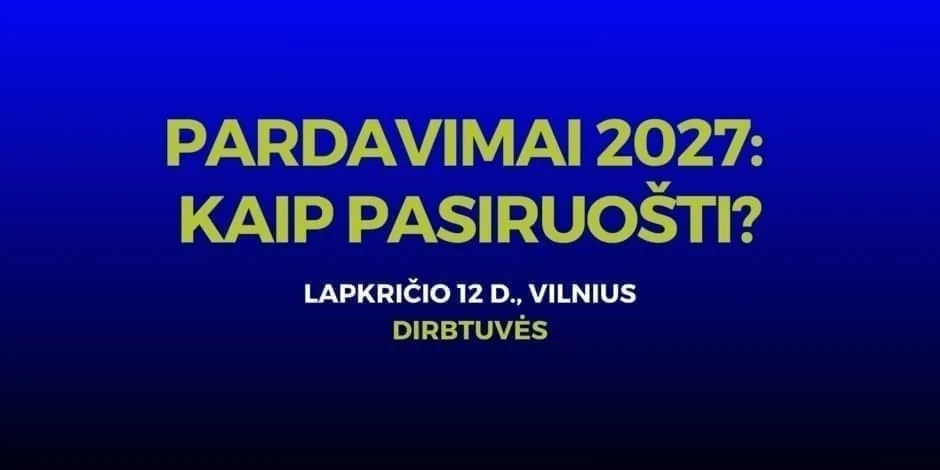 Продажи 2027: как подготовиться?, событие в Вильнюсе