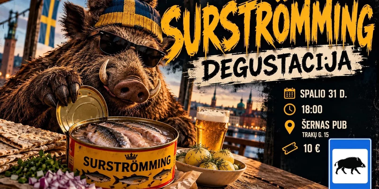 Surströmming degustacija, renginys Vilniuje