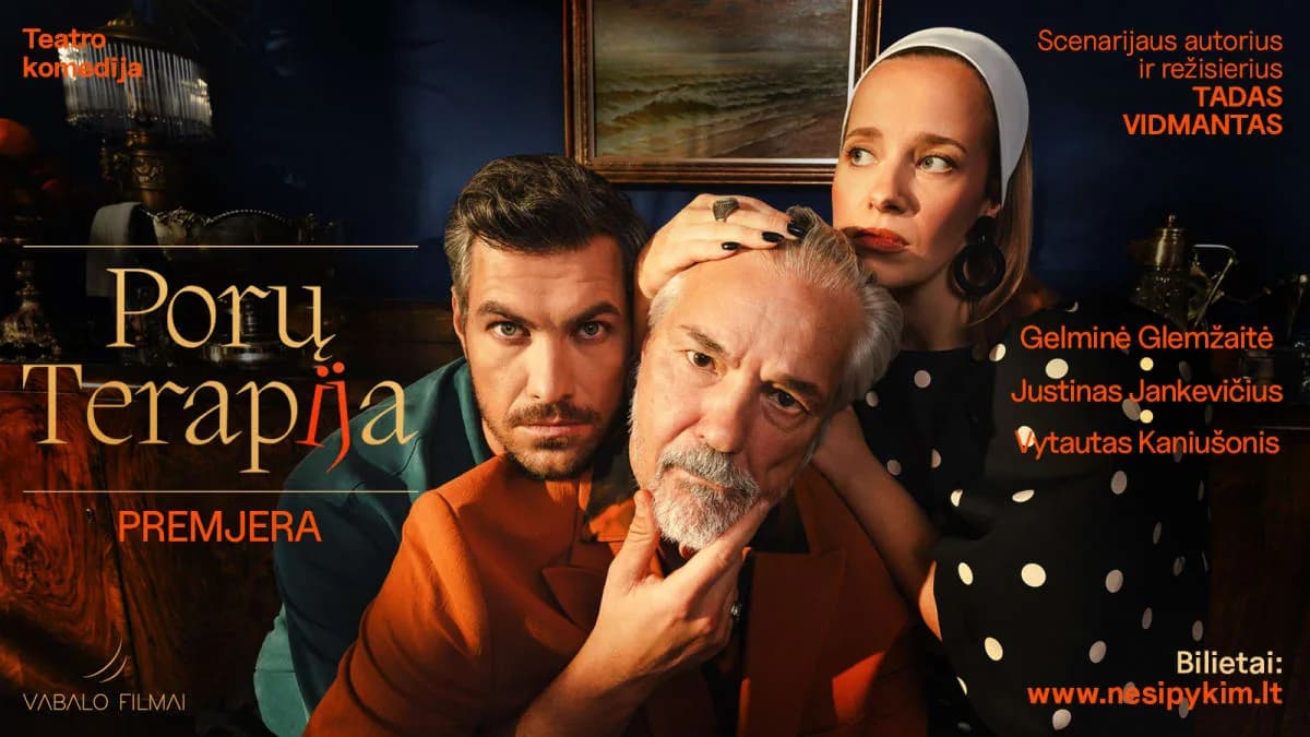 Teatro komedija PORŲ TERAPIJA, renginys Vilniuje