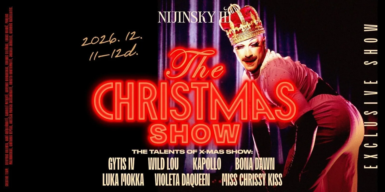 THE XMAS CABARET SHOW | пятница (12.11), событие в Вильнюсе
