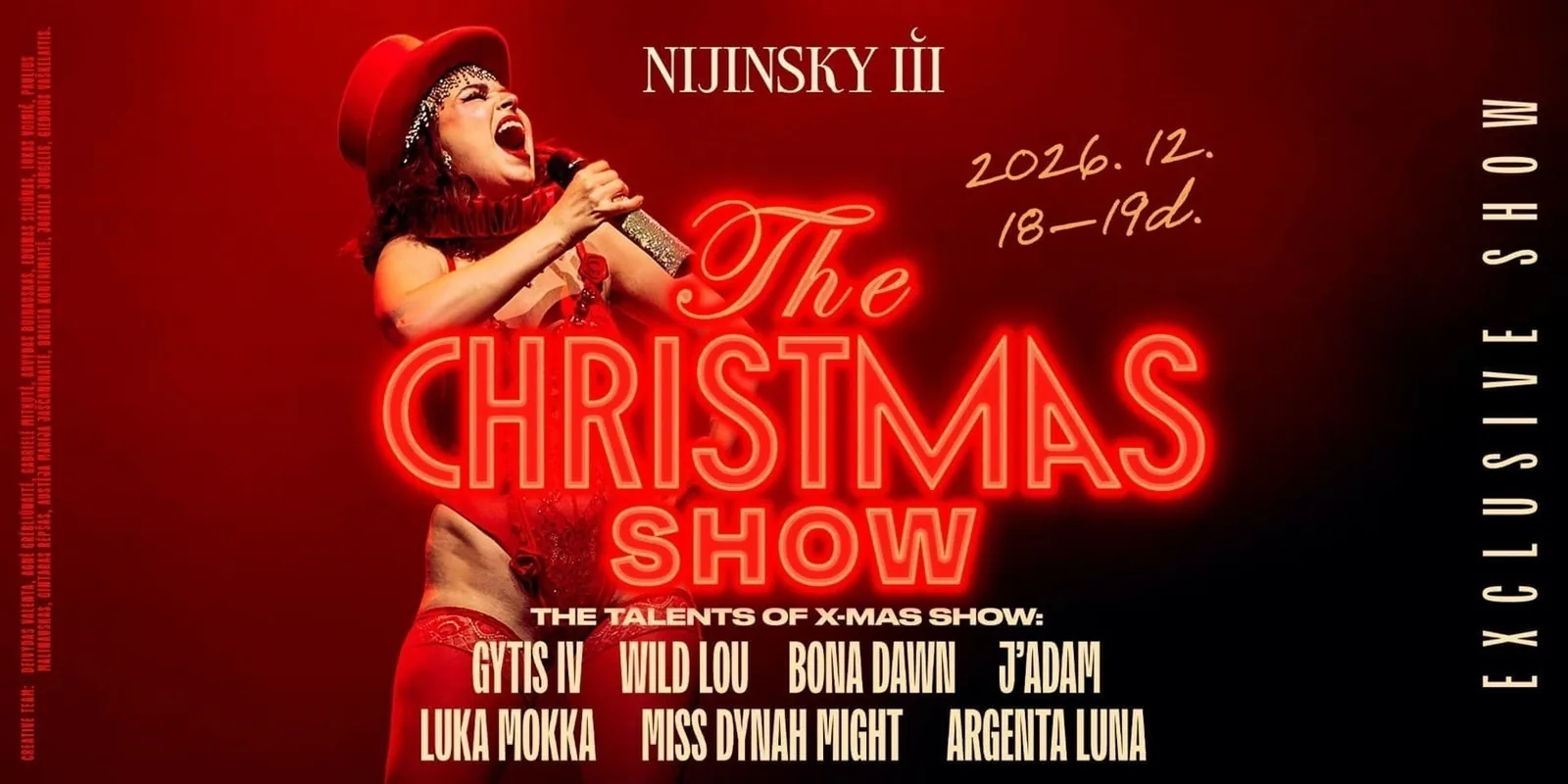 THE XMAS CABARET SHOW | Пятница (12.18), событие в Вильнюсе