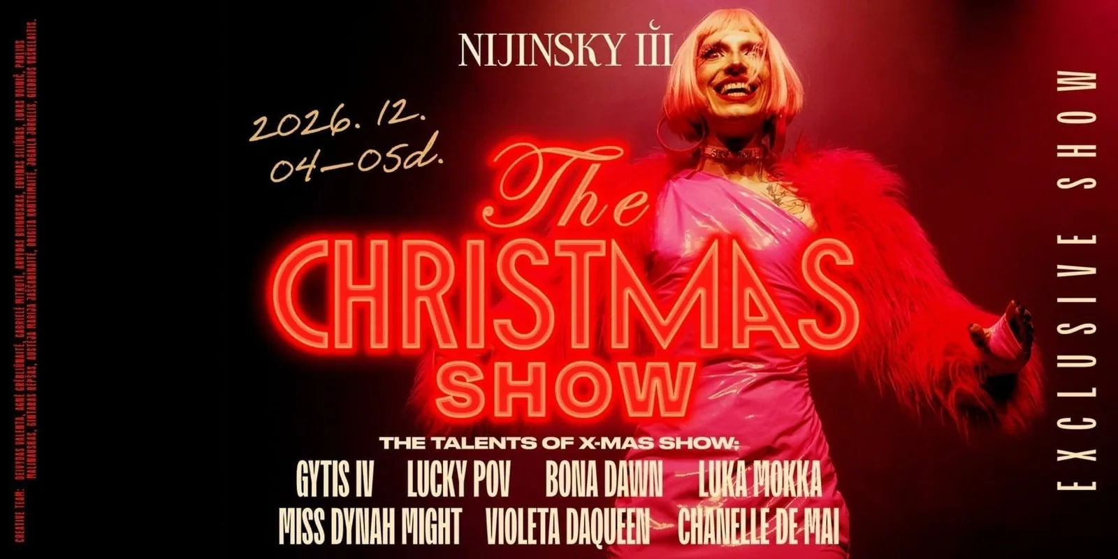 THE XMAS CABARET SHOW | Суббота (12.05), событие в Вильнюсе