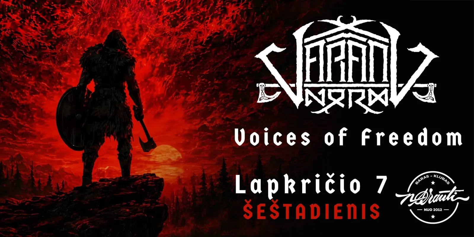VARANG NORD - Voices Of Freedom Tour 2026 – Вильнюс, событие в Вильнюсе