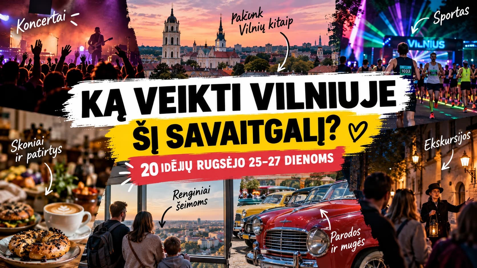 Ką veikti Vilniuje rugsėjo 25–27 dienomis: 20 renginių, Vilniaus naujienos