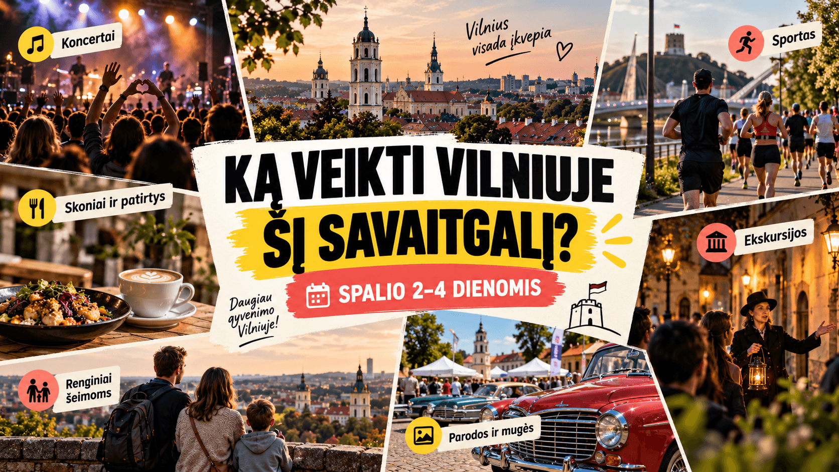 Ką veikti Vilniuje spalio 2–4 dienomis: renginiai ir idėjos savaitgaliui, Vilniaus naujienos