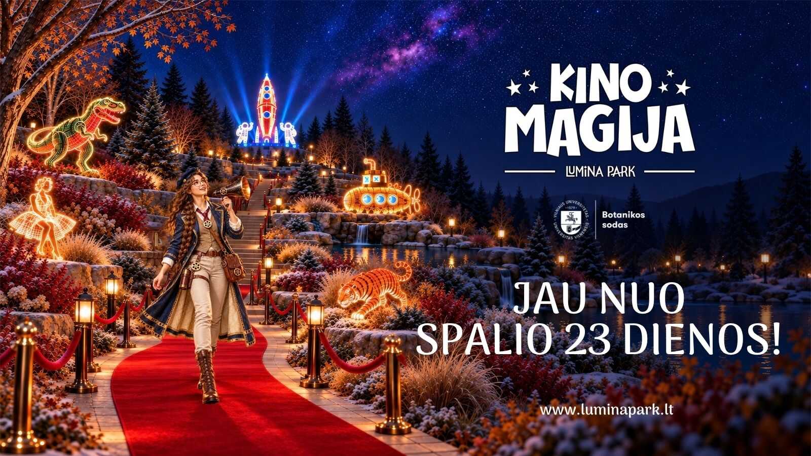 Vilniuje atgis kino legendos – sugrįžta daugiau nei 200 šviesų instaliacijų parkas, Vilniaus naujienos