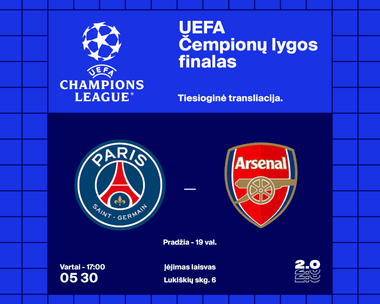 UEFA Champions League Finale – Live-Übertragung, Veranstaltung in Vilnius