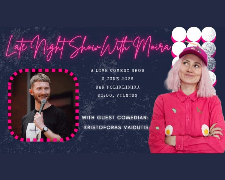 LIVE! Show komediowy: Moira Adomaite i Kristoforas Vaidutis, wydarzenie w Wilnie