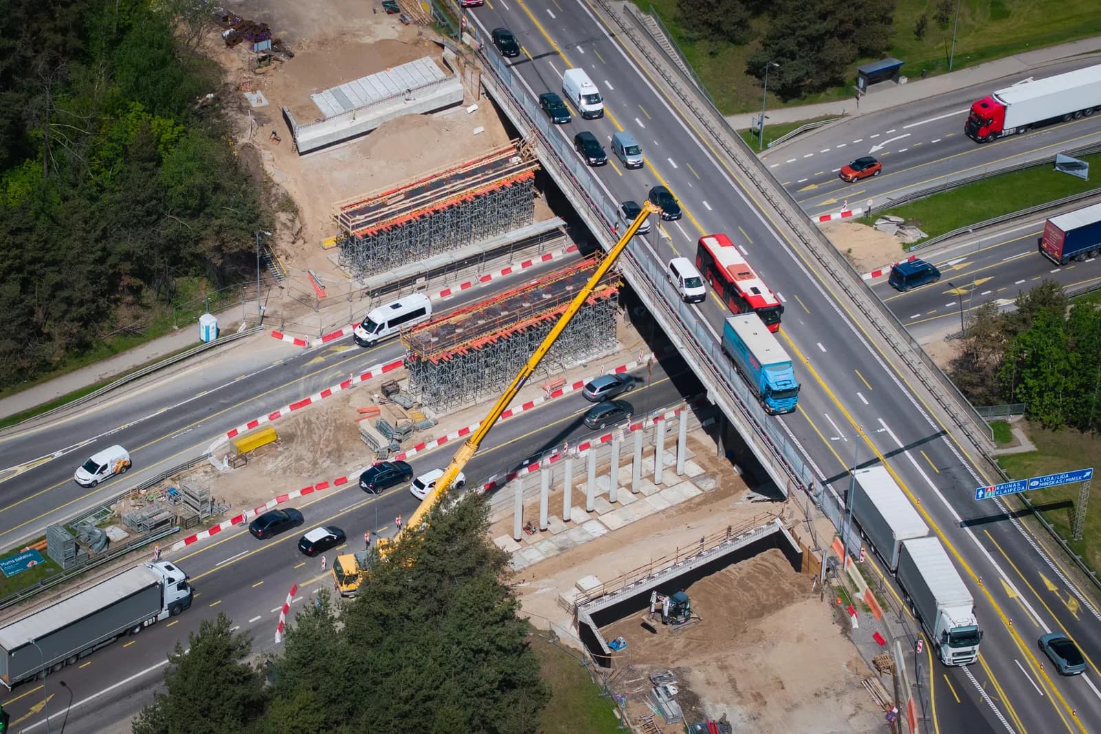 Dėl Gariūnų viaduko statybų ketvirtadienį bus ribojamas eismas Vilniaus kryptimi | VisitVilnius.lt