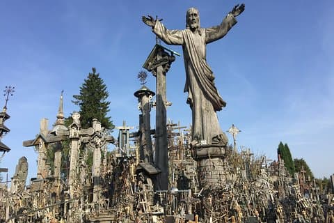 Route de Jean-Paul II: Colline des Croix, Tytuvenai, Sanctuaire de Notre-Dame de Siluva, pramoga Vilniuje