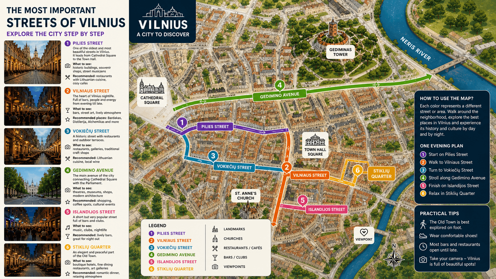 The most important streets in Vilnius: where the real city life begins